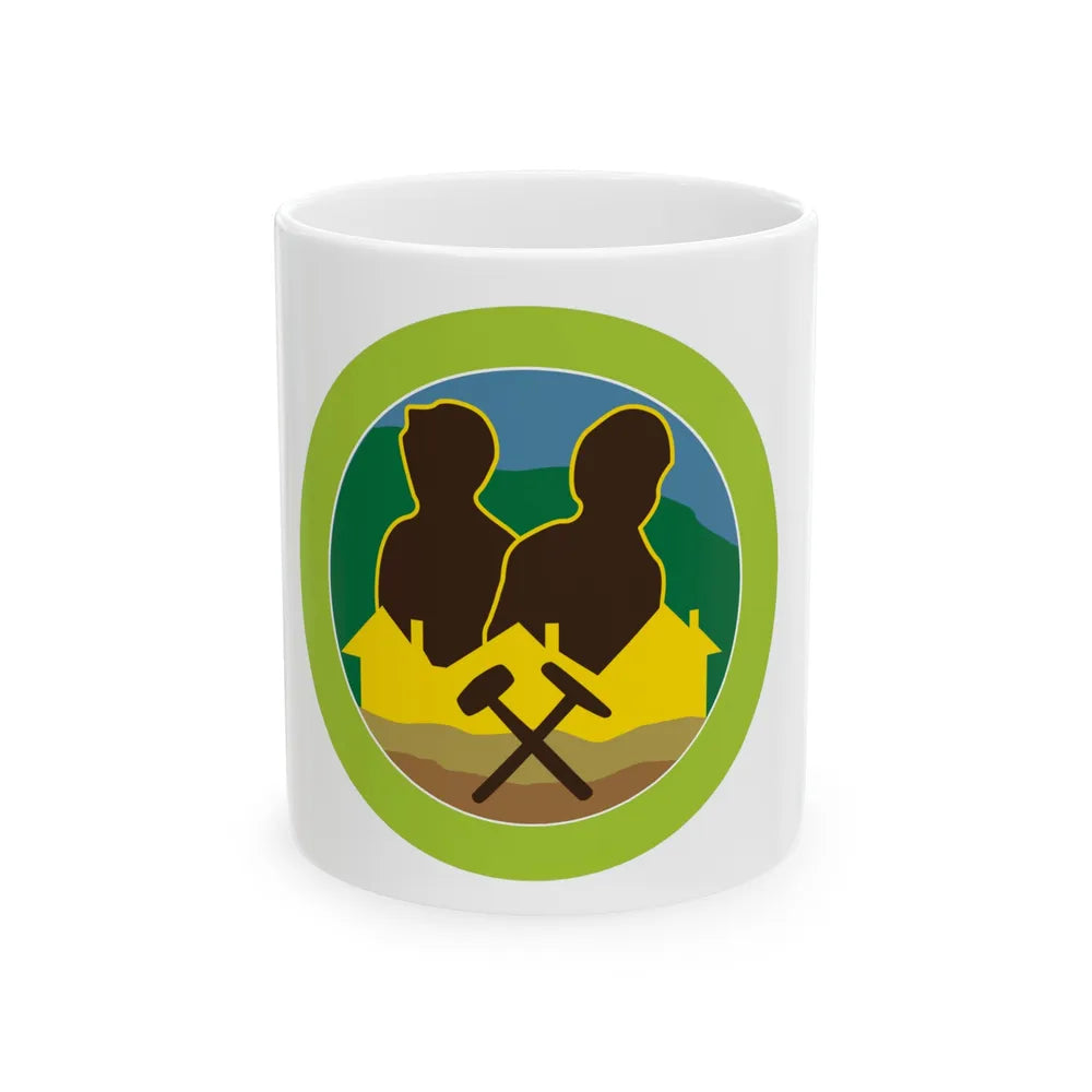 Mining in Society (Boy Scout Merit Badge) White Coffee Mug-11oz-Go Mug Yourself