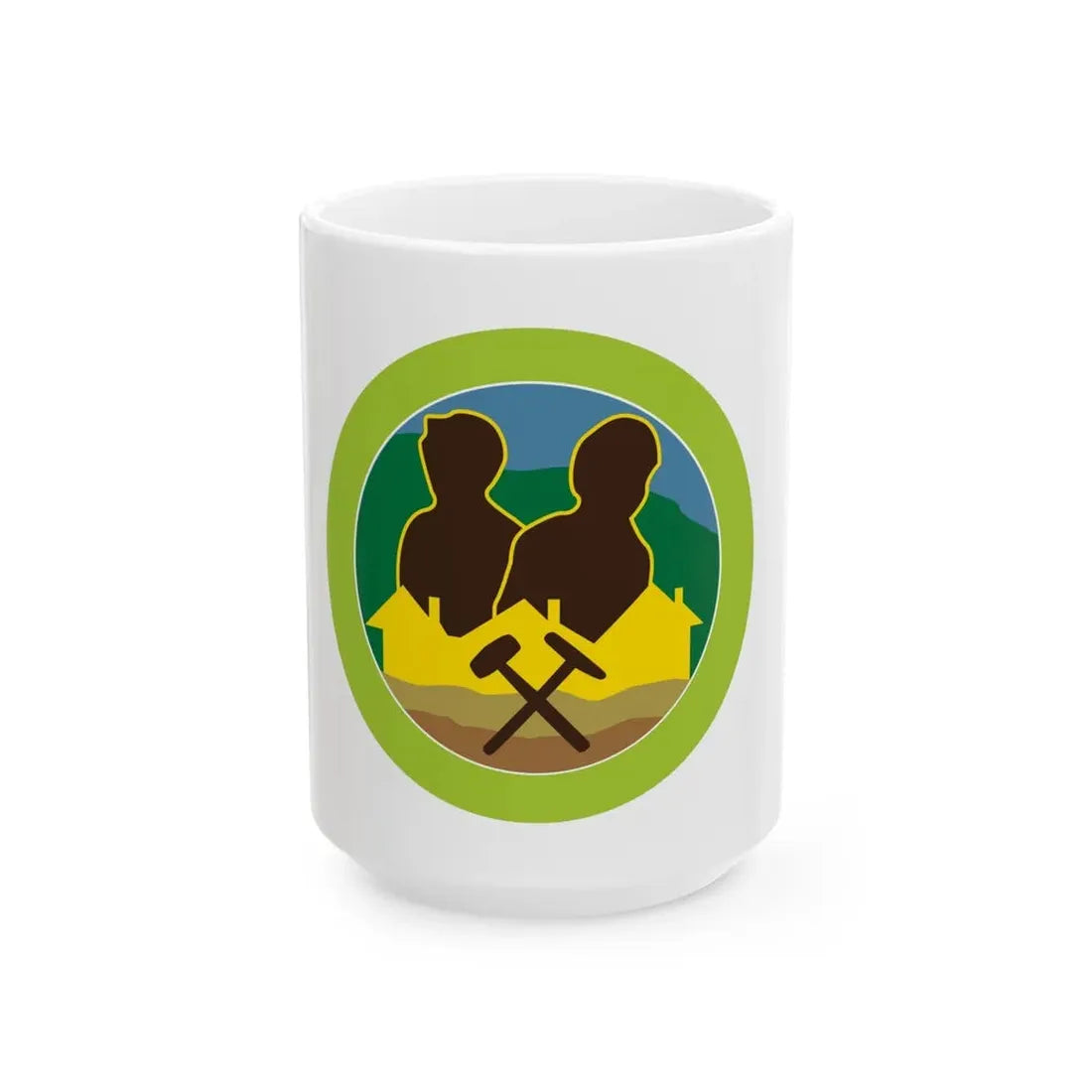 Mining in Society (Boy Scout Merit Badge) White Coffee Mug 15oz - Go Mug Yourself