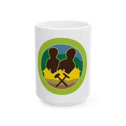Mining in Society (Boy Scout Merit Badge) White Coffee Mug 15oz - Go Mug Yourself