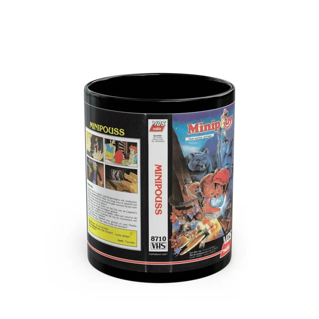 MINIPOUSS THE LITTLES (VHS COVER) - Black Coffee Mug 11oz - Go Mug Yourself
