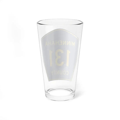 Minnehaha County 131 (South Dakota) (Road Sign) Pint Glass 16oz - Go Mug Yourself