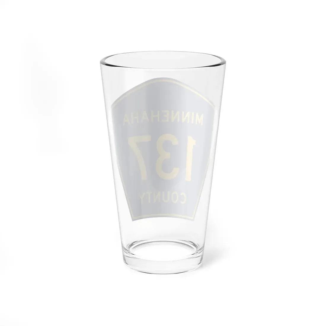 Minnehaha County 137 (South Dakota) (Road Sign) Pint Glass 16oz - Go Mug Yourself