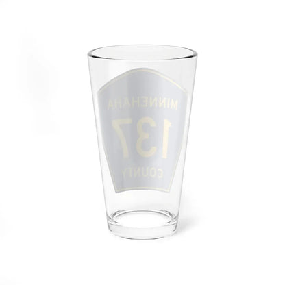 Minnehaha County 137 (South Dakota) (Road Sign) Pint Glass 16oz - Go Mug Yourself