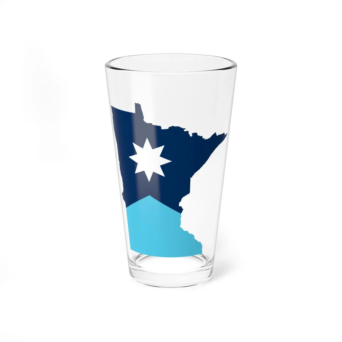 Minnesota flag map (United States) Pint Glass 16oz 16oz - Go Mug Yourself