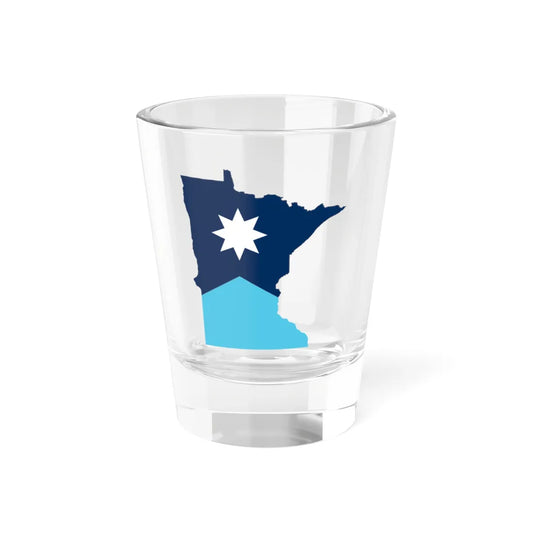 Minnesota flag map (United States) Shot Glass 1.5oz 1.5oz - Go Mug Yourself