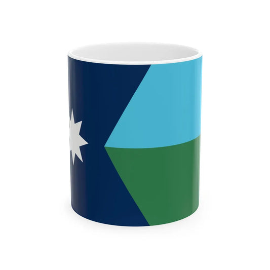 Minnesota flag submission F1953 - D2 (United States) White Coffee Mug 11oz - Go Mug Yourself