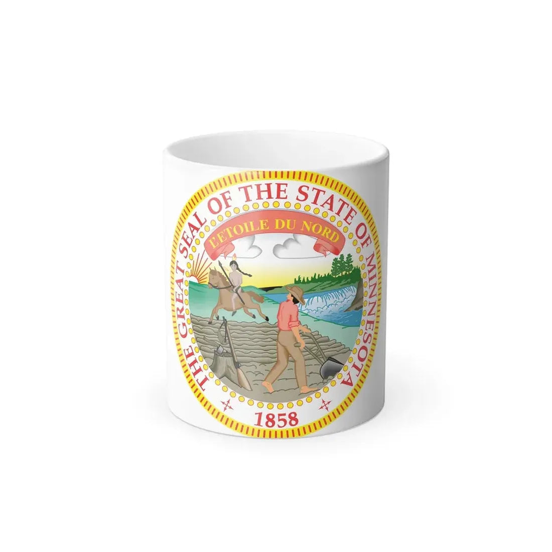 Minnesota State Seal - Color Changing Coffee Mug 11oz - Go Mug Yourself