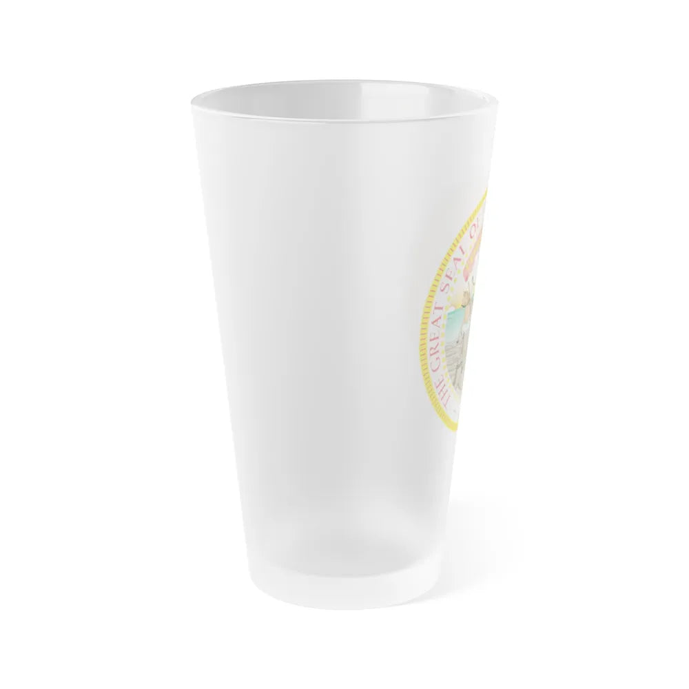 Minnesota State Seal - Frosted Pint Glass 16oz-Go Mug Yourself