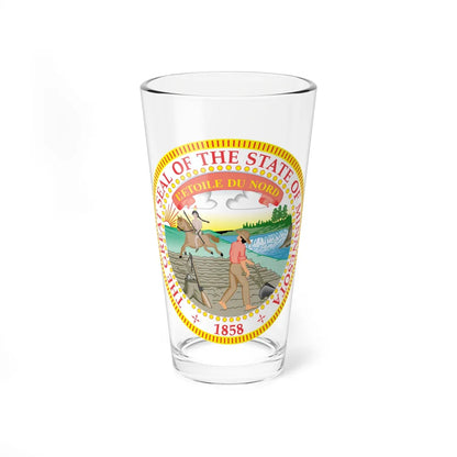 Minnesota State Seal - Pint Glass 16oz-16oz-Go Mug Yourself