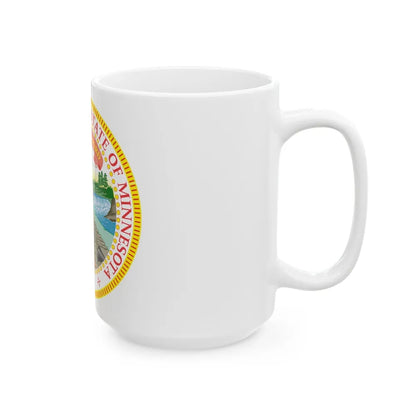 Minnesota State Seal - White Coffee Mug-Go Mug Yourself