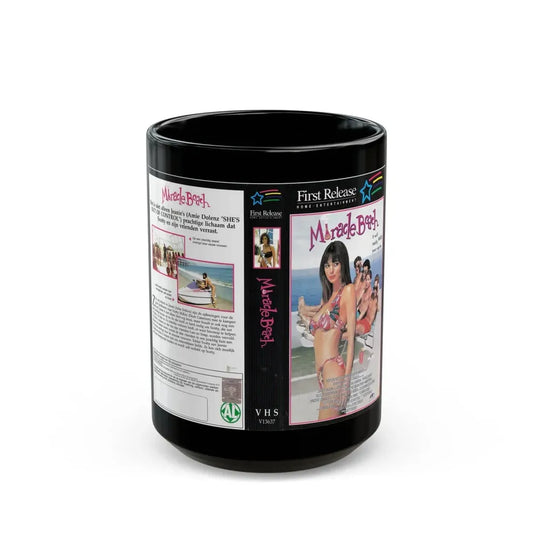 MIRACLE BEACH (VHS COVER) - Black Coffee Mug 15oz - Go Mug Yourself