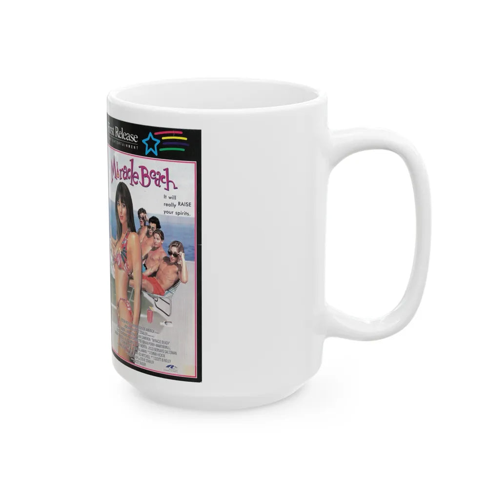 MIRACLE BEACH (VHS COVER) - White Coffee Mug-Go Mug Yourself