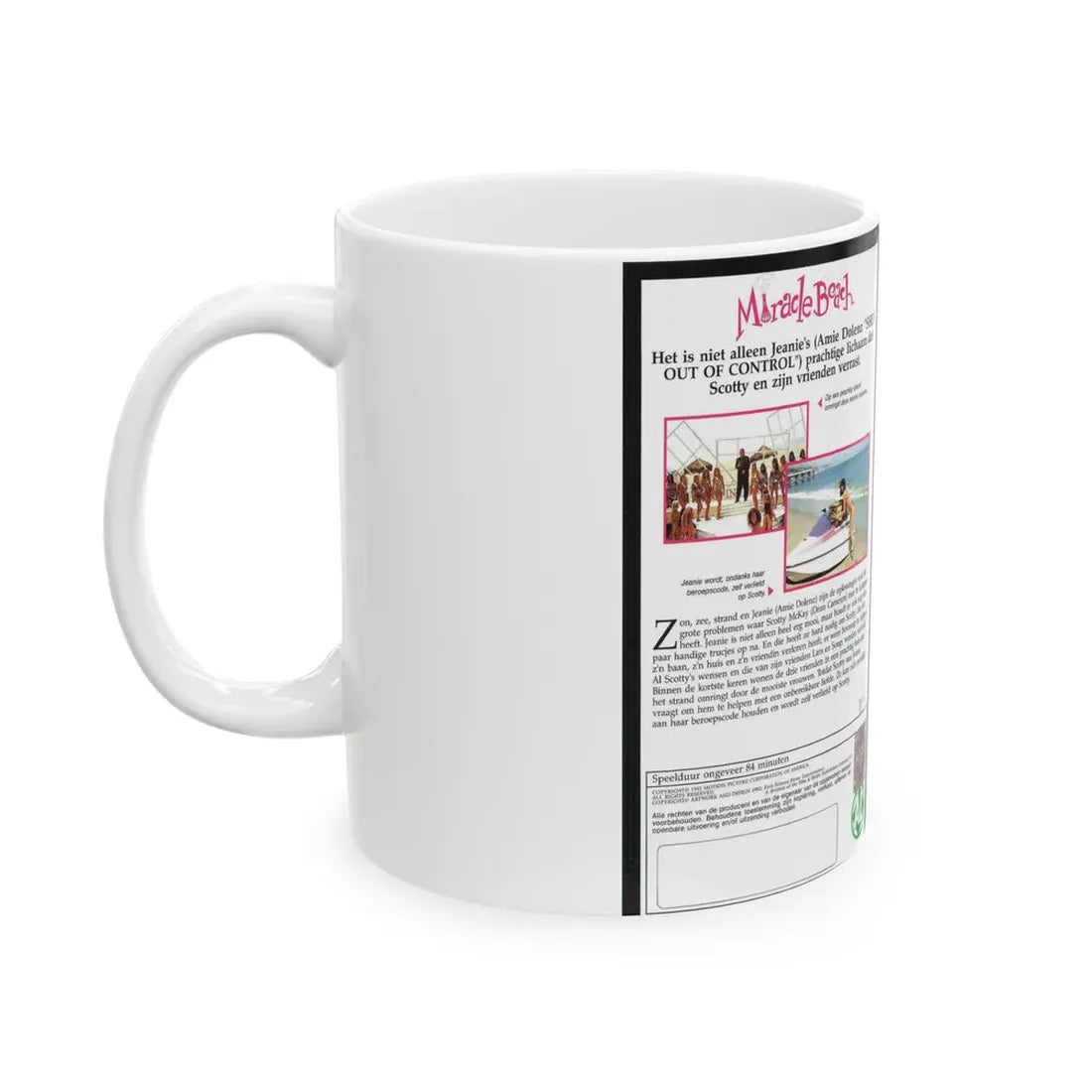 MIRACLE BEACH (VHS COVER) - White Coffee Mug - Go Mug Yourself