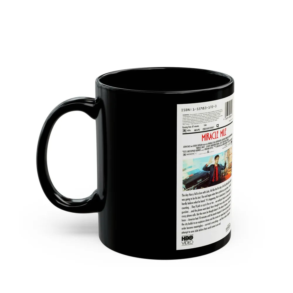 MIRACLE MILE (VHS COVER) - Black Coffee Mug-Go Mug Yourself