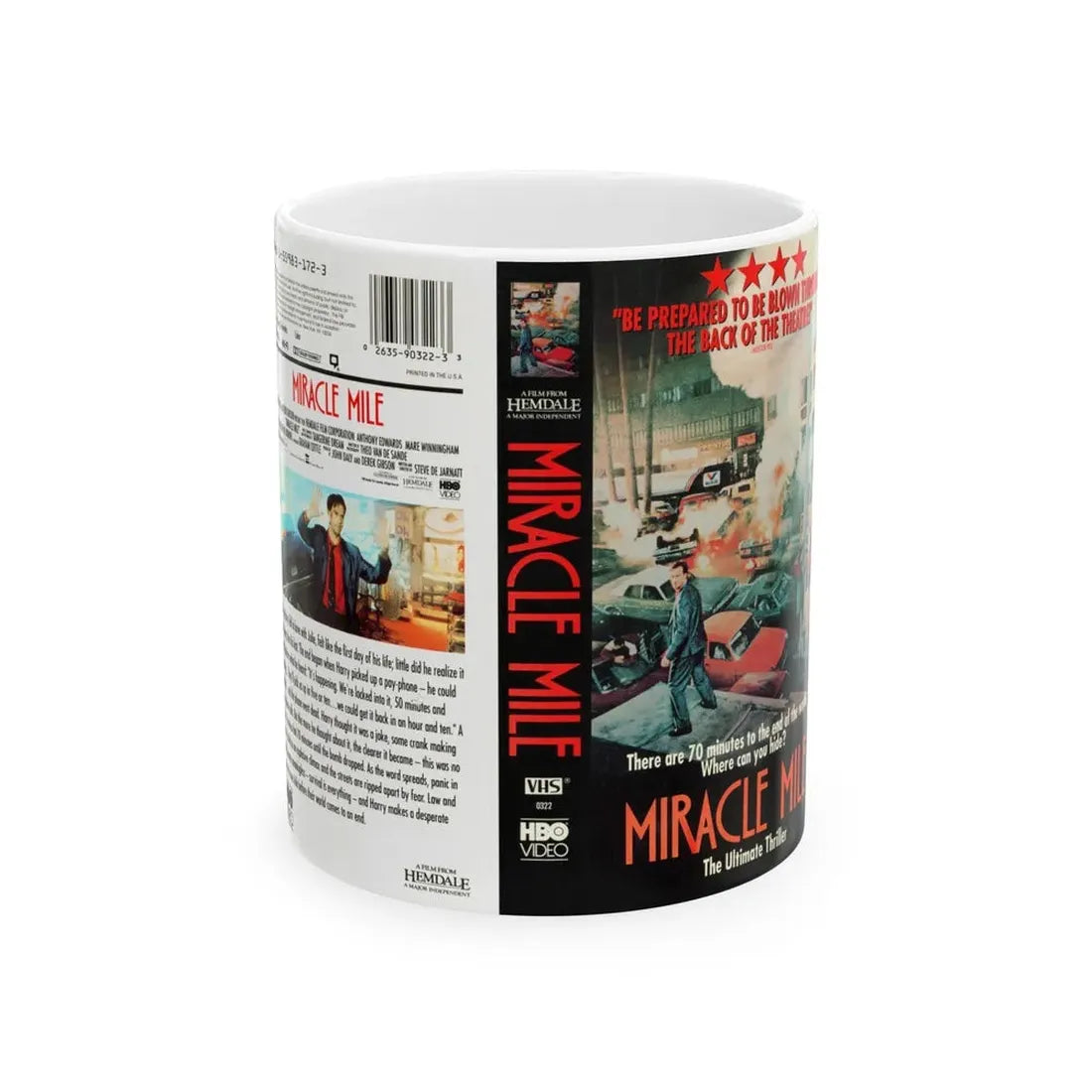 MIRACLE MILE (VHS COVER) - White Coffee Mug 11oz - Go Mug Yourself