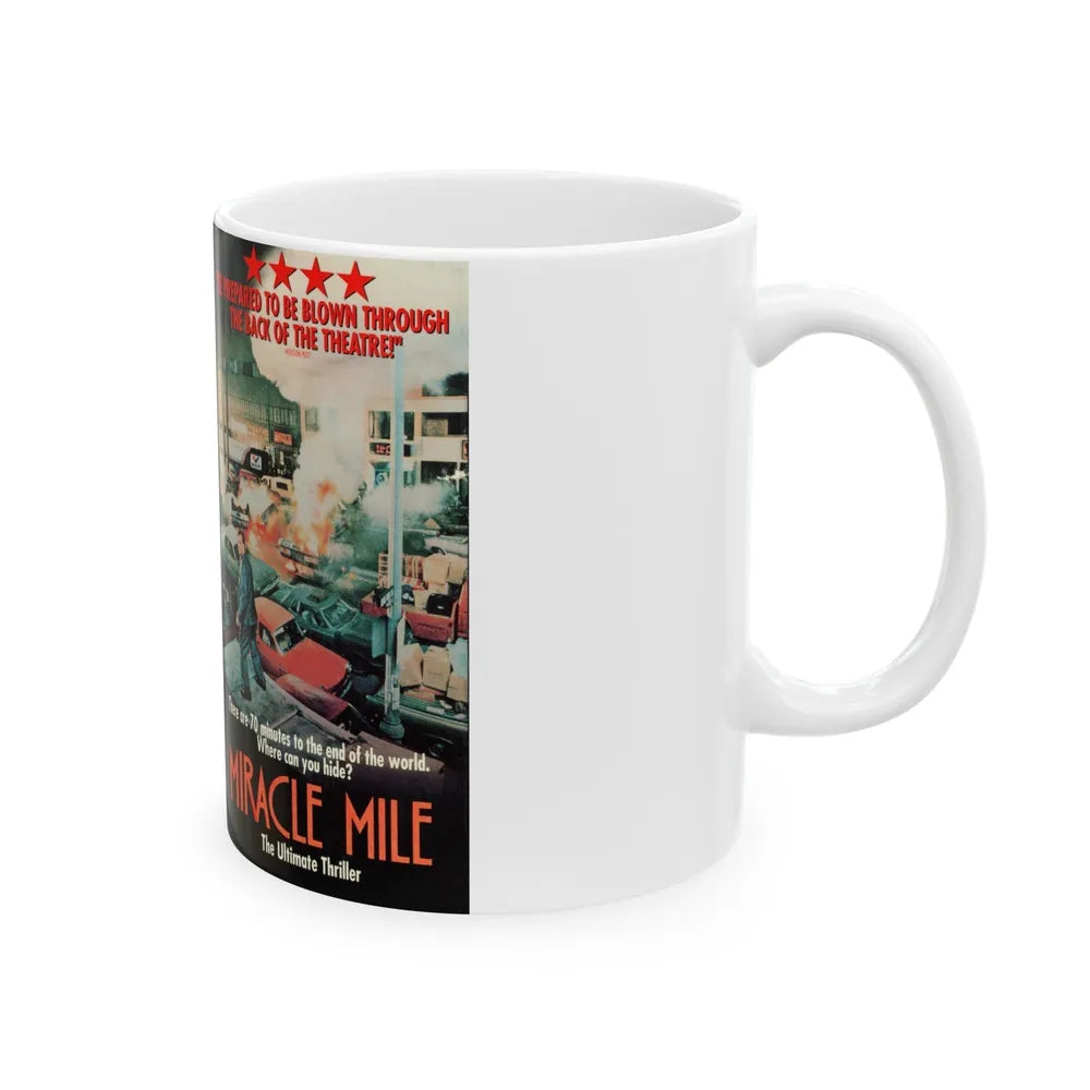 MIRACLE MILE (VHS COVER) - White Coffee Mug-Go Mug Yourself