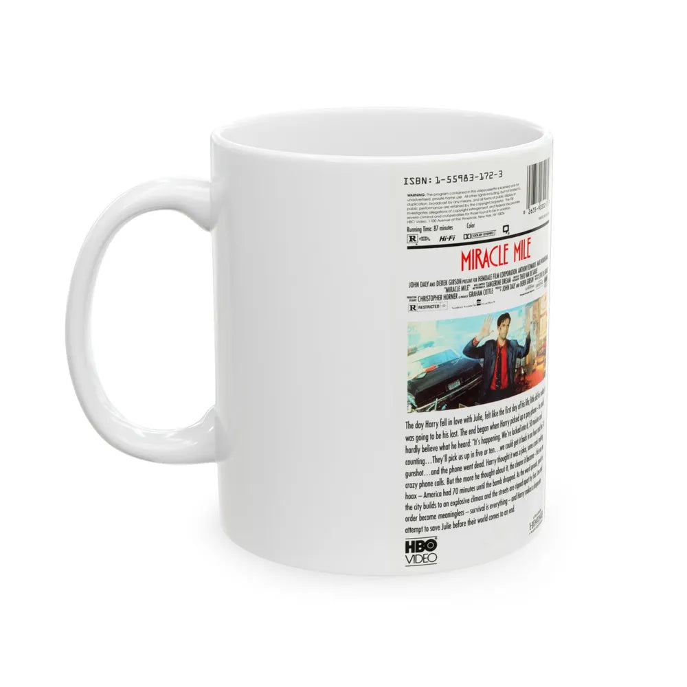 MIRACLE MILE (VHS COVER) - White Coffee Mug-Go Mug Yourself