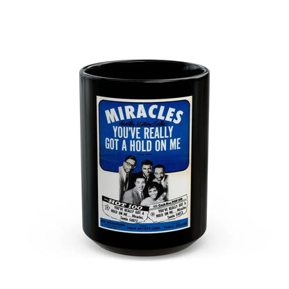 Miracles 1963 (Music Poster) Black Coffee Mug 15oz - Go Mug Yourself