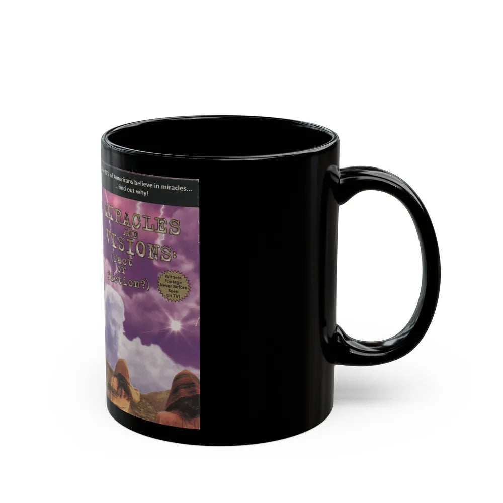 MIRACLES AND VISIONS FACT OR FICTION (VHS COVER) - Black Coffee Mug-Go Mug Yourself