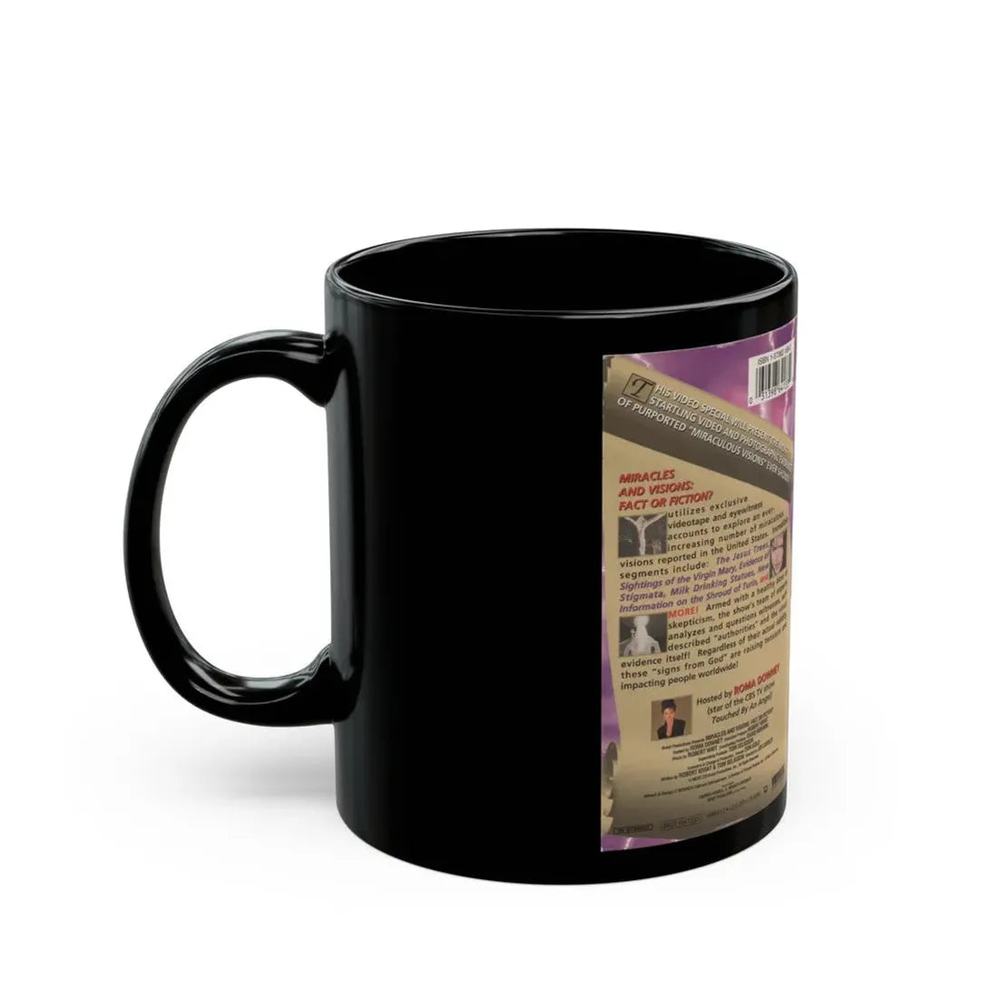 MIRACLES AND VISIONS FACT OR FICTION (VHS COVER) - Black Coffee Mug - Go Mug Yourself