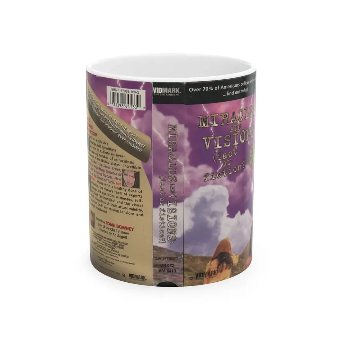 MIRACLES AND VISIONS FACT OR FICTION (VHS COVER) - White Coffee Mug 11oz - Go Mug Yourself