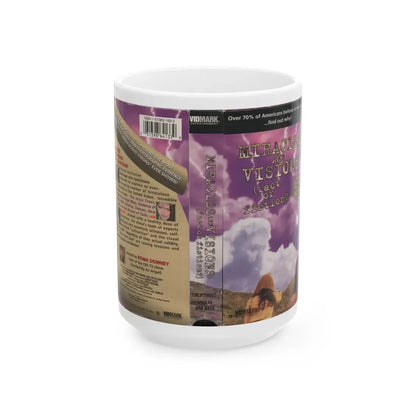 MIRACLES AND VISIONS FACT OR FICTION (VHS COVER) - White Coffee Mug 15oz - Go Mug Yourself