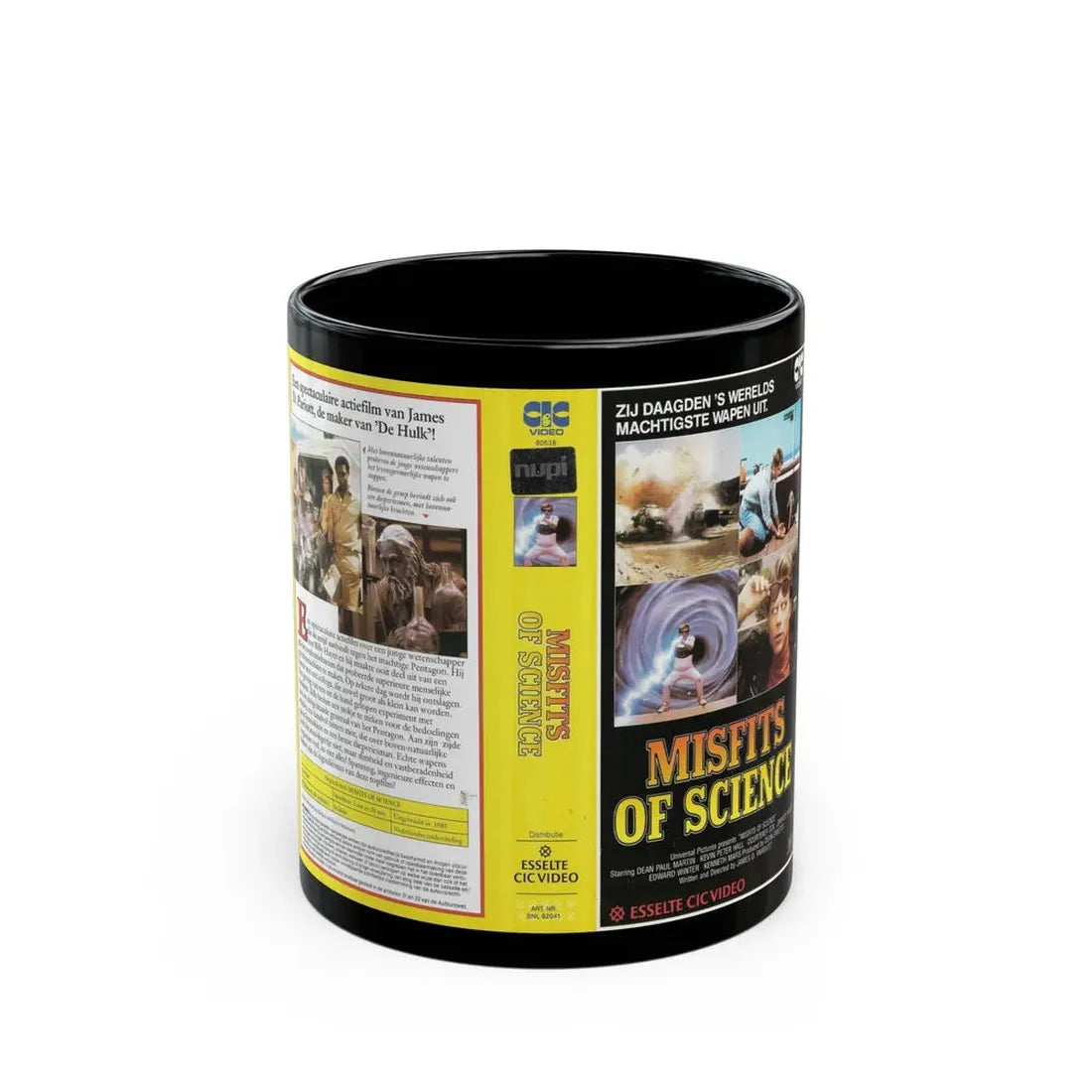 MISFITS OF SCIENCE (VHS COVER) - Black Coffee Mug 11oz - Go Mug Yourself