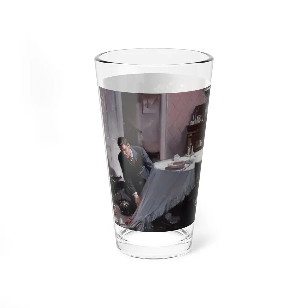 Mishap in the Dining Room (Magazine Illustration) Pint Glass 16oz-Go Mug Yourself