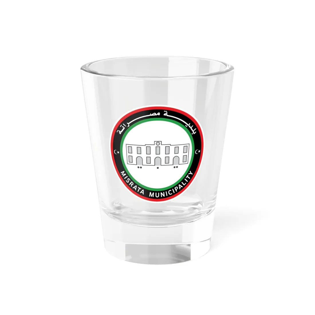 MISRATA MUNICIPALITY logo (Libya) (Coat of Arms) Shot Glass 1.5oz 1.5oz - Go Mug Yourself