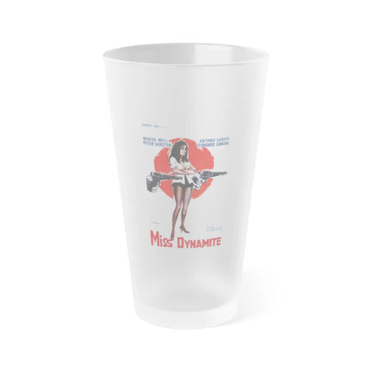 MISS DYNAMITE 1972 Movie Poster - Frosted Pint Glass 16oz-16oz-Frosted-Go Mug Yourself