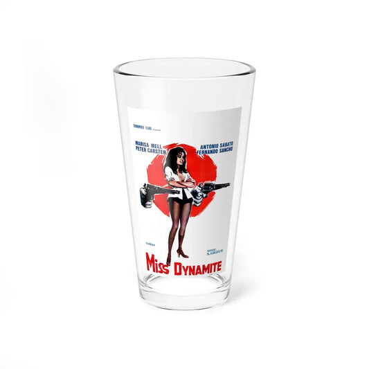 MISS DYNAMITE 1972 Movie Poster - Pint Glass 16oz-16oz-Go Mug Yourself