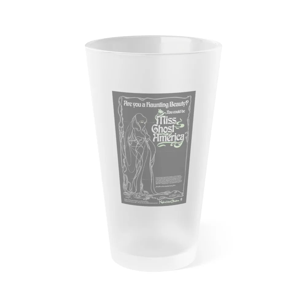 MISS GHOST AMERICA (NIGHT OF DARK SHADOWS) 1971 Movie Poster - Frosted Pint Glass 16oz-Go Mug Yourself