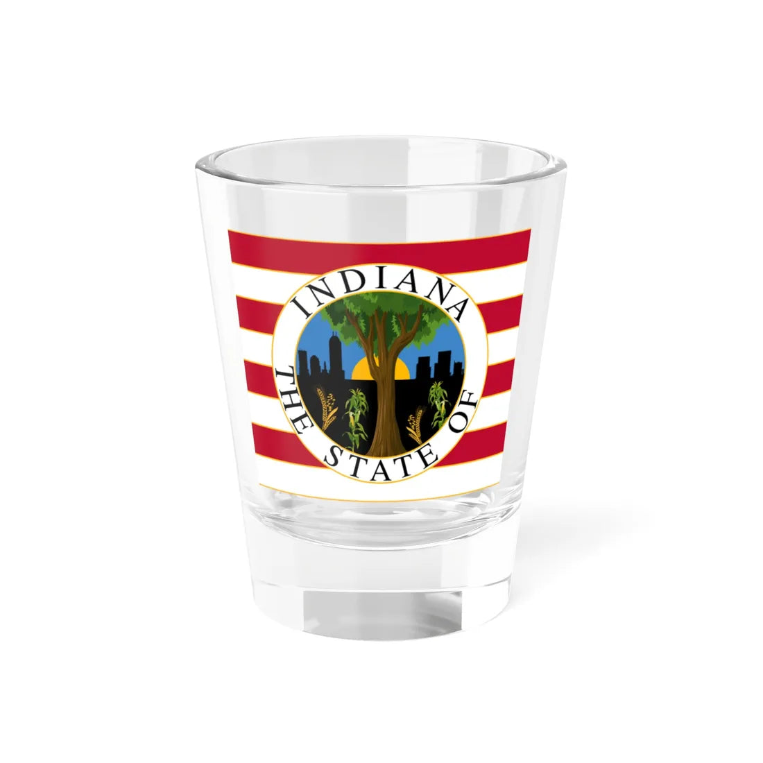 Miss Gladding Indiana State Flag Proposal (India) Shot Glass 1.5oz 1.5oz - Go Mug Yourself