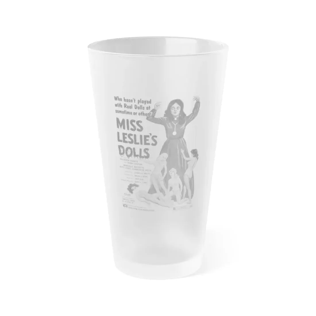 MISS LESLIE'S DOLLS 1972 Movie Poster - Frosted Pint Glass 16oz Default Title - Go Mug Yourself