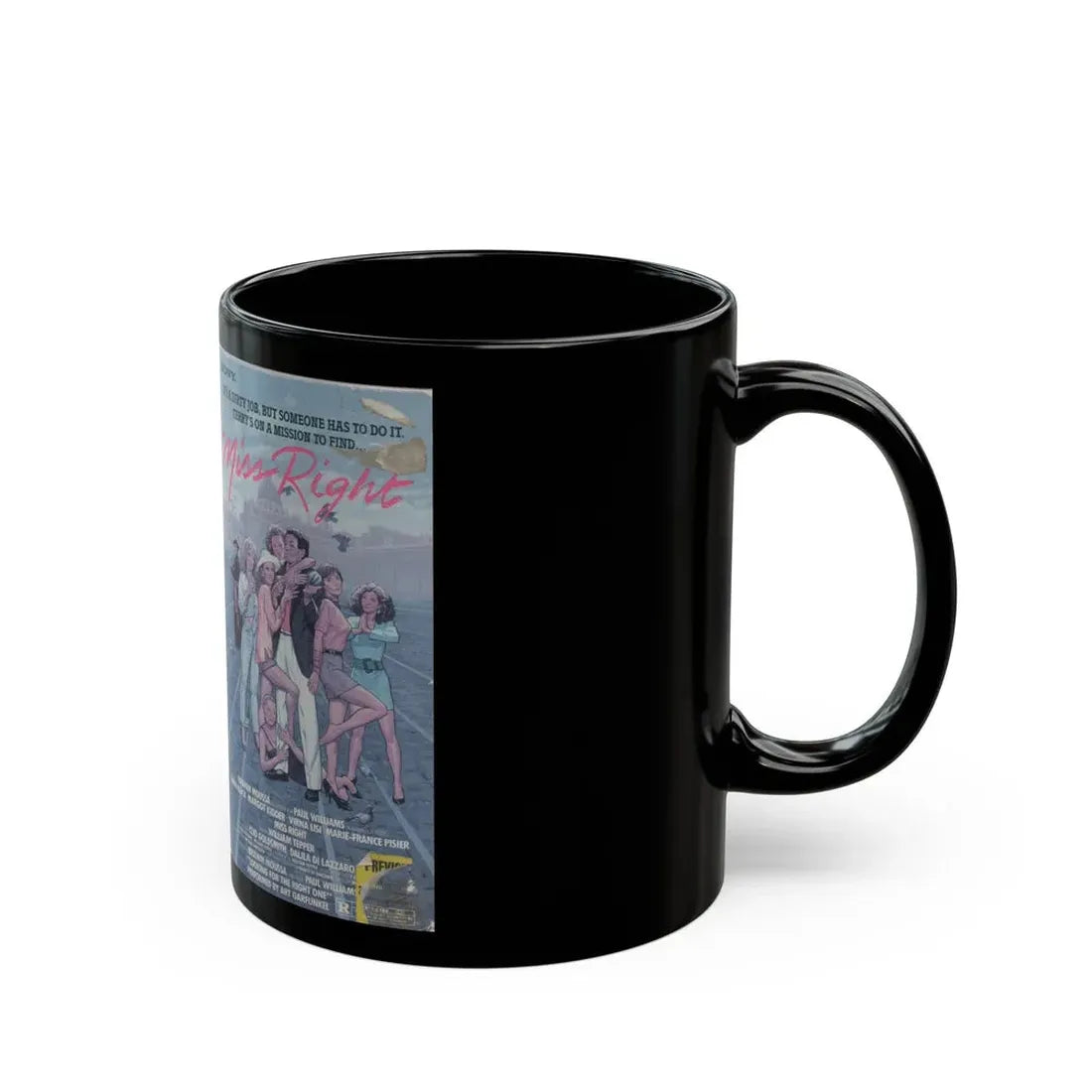 MISS RIGHT (VHS COVER) - Black Coffee Mug - Go Mug Yourself