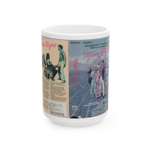 MISS RIGHT (VHS COVER) - White Coffee Mug 15oz - Go Mug Yourself