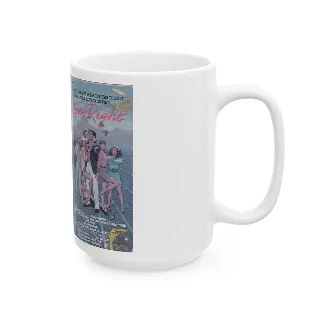 MISS RIGHT (VHS COVER) - White Coffee Mug - Go Mug Yourself