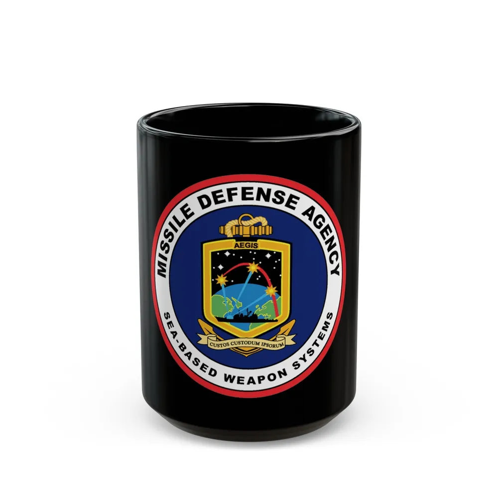 Missile Defense Agency AEGIS Ballistic (U.S. Navy) Black Coffee Mug-15oz-Go Mug Yourself