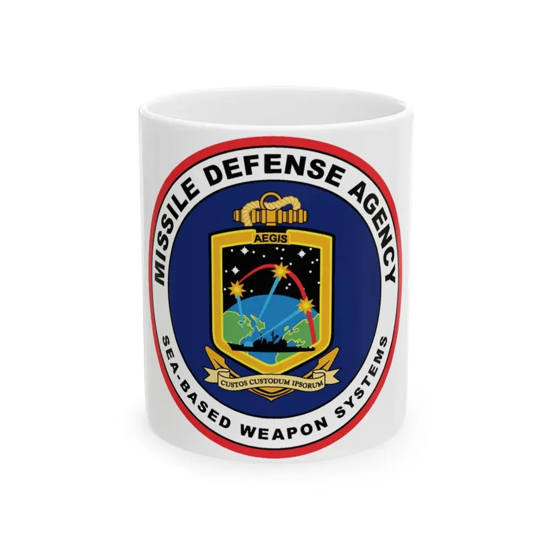 Missile Defense Agency AEGIS Ballistic (U.S. Navy) White Coffee Mug 11oz - Go Mug Yourself