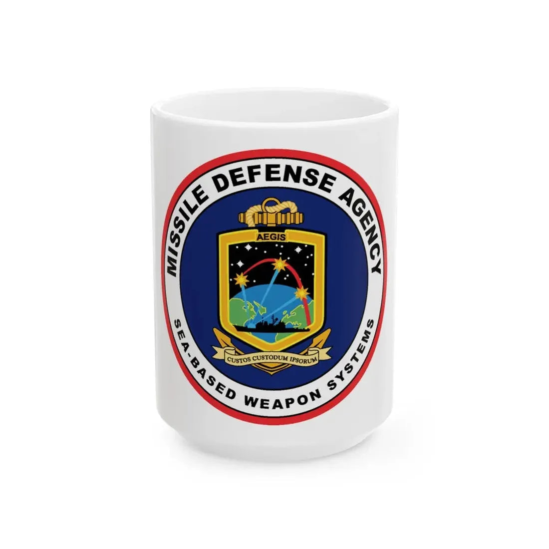 Missile Defense Agency AEGIS Ballistic (U.S. Navy) White Coffee Mug 15oz - Go Mug Yourself
