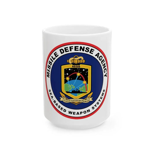 Missile Defense Agency AEGIS Ballistic (U.S. Navy) White Coffee Mug 15oz - Go Mug Yourself