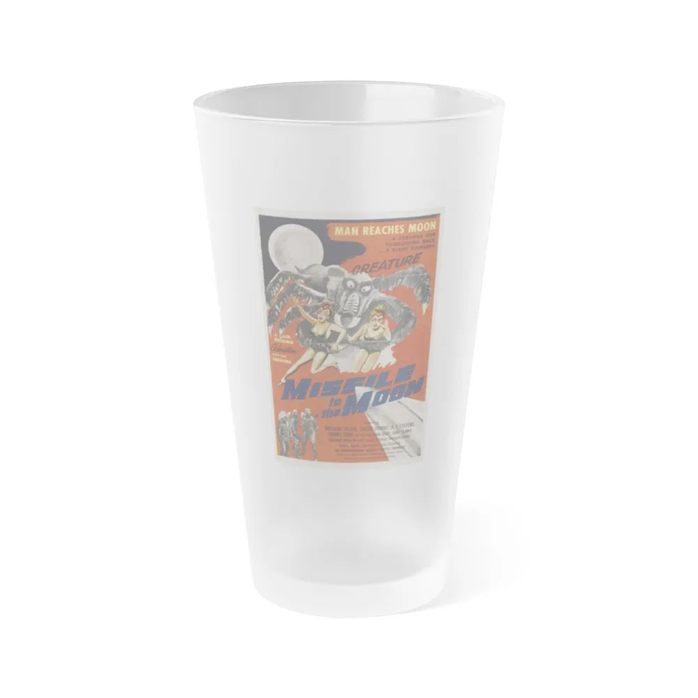 MISSILE TO THE MOON 1958 Movie Poster - Frosted Pint Glass 16oz-Go Mug Yourself