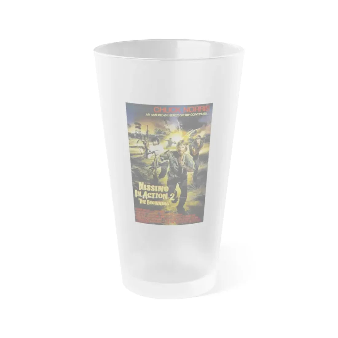 MISSING IN ACTION 2 1985 Movie Poster - Frosted Pint Glass 16oz Default Title - Go Mug Yourself