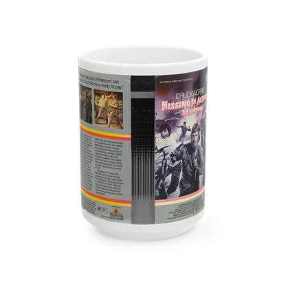 MISSING IN ACTION 2 THE BEGINNING (VHS COVER) - White Coffee Mug 15oz - Go Mug Yourself
