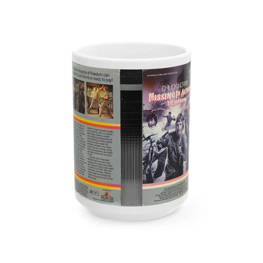 MISSING IN ACTION 2 THE BEGINNING (VHS COVER) - White Coffee Mug 15oz - Go Mug Yourself