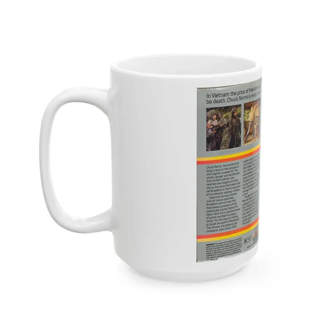 MISSING IN ACTION 2 THE BEGINNING (VHS COVER) - White Coffee Mug - Go Mug Yourself