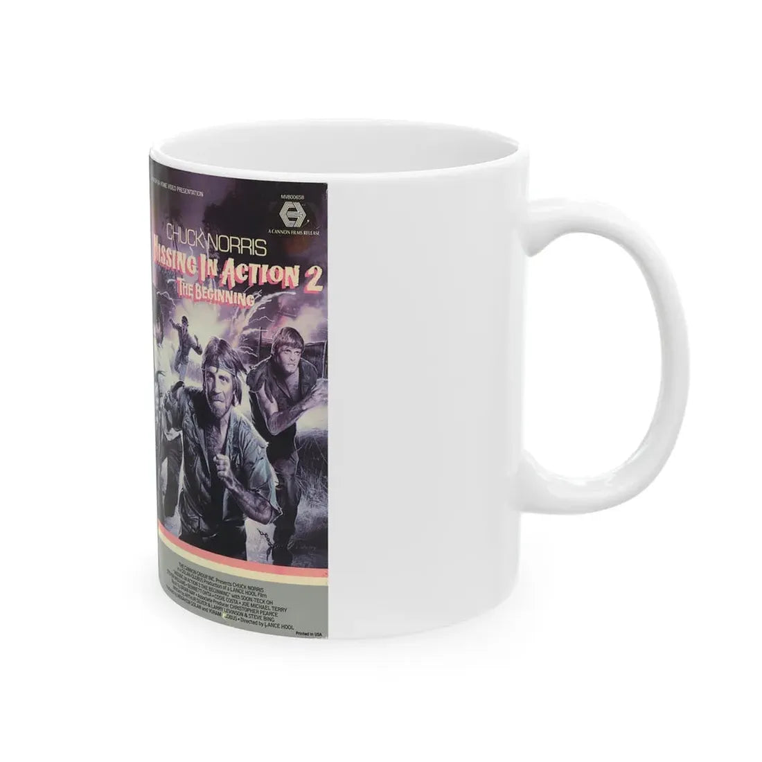 MISSING IN ACTION 2 THE BEGINNING (VHS COVER) - White Coffee Mug - Go Mug Yourself