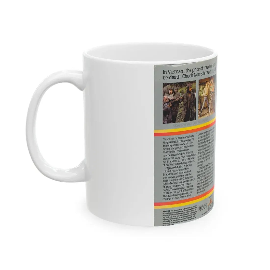 MISSING IN ACTION 2 THE BEGINNING (VHS COVER) - White Coffee Mug - Go Mug Yourself