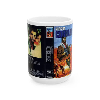 MISSION CORBARI (VHS COVER) - White Coffee Mug 15oz - Go Mug Yourself