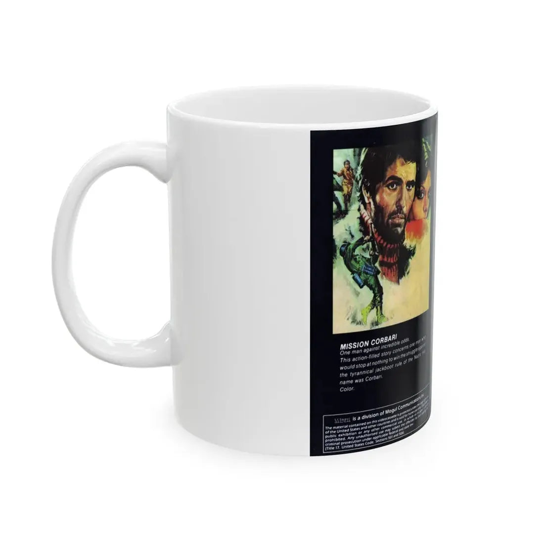 MISSION CORBARI (VHS COVER) - White Coffee Mug - Go Mug Yourself